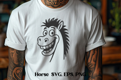 Funny horse SVG | Animal SVG | Horse silhouette Product Image 1