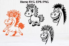 Funny horse SVG | Animal SVG | Horse silhouette Product Image 1