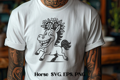 Funny horse SVG | Animal SVG | Horse silhouette Product Image 1