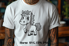 Funny horse SVG | Animal SVG | Horse silhouette Product Image 1
