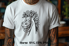 Funny horse SVG | Animal SVG | Horse silhouette Product Image 1