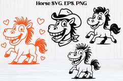 Funny horse SVG | Animal SVG | Horse silhouette Product Image 1