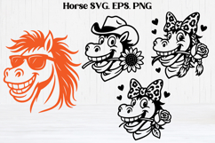 Funny horse SVG | Animal SVG | Horse silhouette Product Image 1