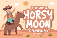 Horsy Moon a Playful Kids Cartoon Font Product Image 1