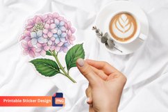 Hortensia Flower Sticker,Tropical Flower Sticker Product Image 1