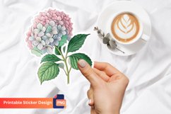 Hortensia Flower Sticker,Tropical Flower Sticker Product Image 1