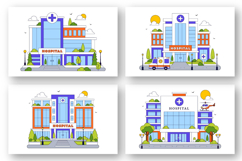 10 Hospital Building Illustration Product Image 2