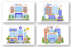 10 Hospital Building Illustration Product Image 3