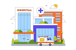 10 Hospital Building Illustration Product Image 4