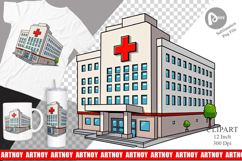 Hospital Building Clipart Product Image 1