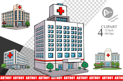 Hospital Building Clipart Product Image 1