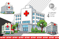 Hospital Building Clipart Product Image 1