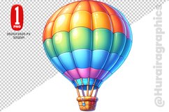 Hot Air Ballon Clipart - PNG File Product Image 1