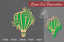Hot Air Balloon Laser Cut Decoration Product Image 1