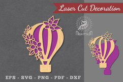 Hot Air Balloon Laser Cut Decoration Product Image 1