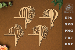Hot Air Balloon Lasercut Corner SVG Product Image 1
