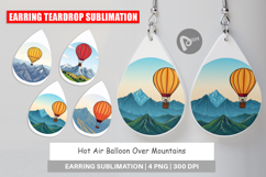 Earring Mountain Hot Air Balloon Product Image 1