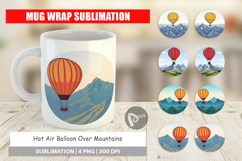 Mug Wrap Mountain Hot Air Balloon Product Image 1