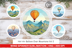 Wind Spinner Mountain Hot Air Balloon Product Image 1