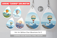 Earring Mountain Hot Air Balloon Product Image 1