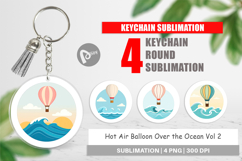 Keychain Ocean Hot Air Balloon Product Image 1