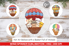 Wind Spinner Animal Hot Air Balloon Product Image 1