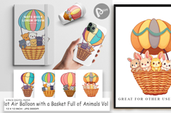 Digital Paper Animal Hot Air Balloon Product Image 1