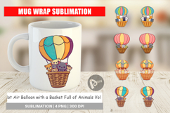 Mug Wrap Animal Hot Air Balloon Product Image 1