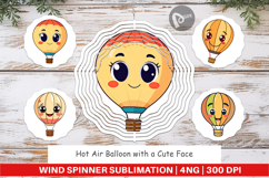 Wind Spinner Smiling Hot Air Balloon Product Image 1