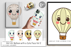 Digital Paper Smiling Hot Air Balloon Product Image 1