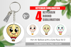 Keychain Smiling Hot Air Balloon Product Image 1