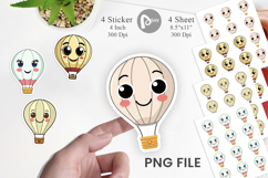 Smiling Hot Air Balloon Sticker Product Image 1
