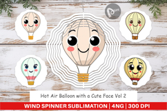 Wind Spinner Smiling Hot Air Balloon Product Image 1