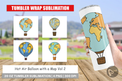 Tumbler Map Hot Air Balloon Product Image 1