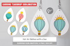 Earring Sun Hot Air Balloon Product Image 1