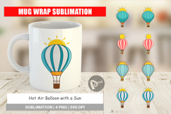 Mug Wrap Sun Hot Air Balloon Product Image 1