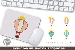 Mouse Pad Sun Hot Air Balloon Product Image 1
