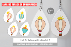 Earring Sun Hot Air Balloon Product Image 1