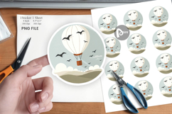 Bird Hot Air Balloon Sticker Product Image 1