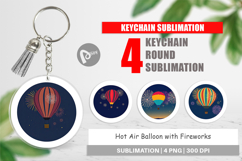 Keychain Fireworks Hot Air Balloon Product Image 1