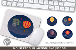 Mouse Pad Fireworks Hot Air Balloon Product Image 1