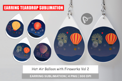 Earring Fireworks Hot Air Balloon Product Image 1