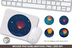 Mouse Pad Starry Hot Air Balloon Product Image 1