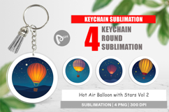 Keychain Starry Hot Air Balloon Product Image 1