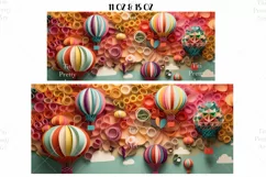 Hot Balloons 3D Mug Wrap Sublimation Designs, 3d Mug, Hot Balloons Png