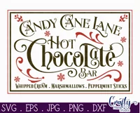Hot Chocolate Bar Christmas Farmhouse Sign Svg Product Image 2
