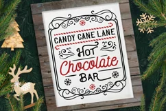 hot chocolate christmas color farmhouse sign