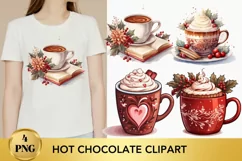 4 png Watercolor Hot Chocolate clipart Product Image 1