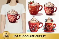 4 png Watercolor Hot Chocolate clipart Product Image 1