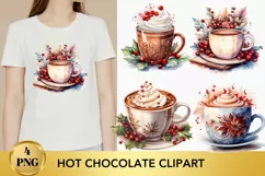 4 png Watercolor Hot Chocolate clipart Product Image 1